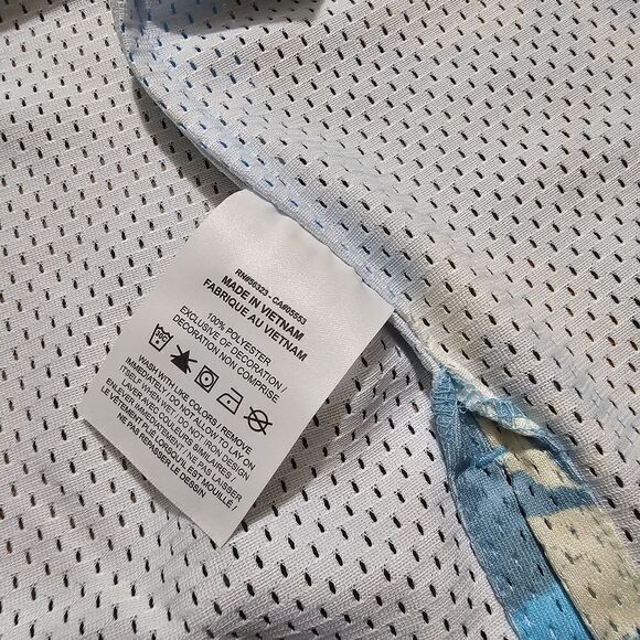 Nike Rose City Mesh Button-Up Shirt Dri-Fit Floral Men's Small S Blue FJ1650-499 - Picture 13 of 13